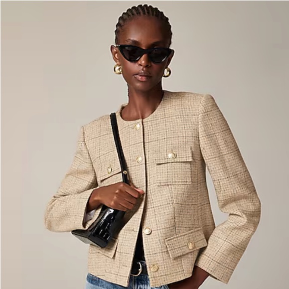 NWT J. Crew Isabelle Lady Jacket in plaid English wool - Picture 3 of 6